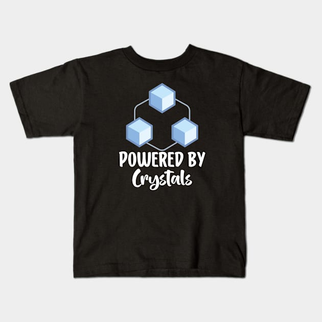 Powered By crystals Kids T-Shirt by AbstractA